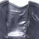 BALLY Quilted Hand Bag Leather Black Gold Auth BD2177-20