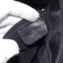 BALLY Quilted Hand Bag Leather Black Gold Auth BD2177-21