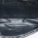 Christian Dior Trotter Canvas Shoulder Bag Navy Gold Auth BD2178-12