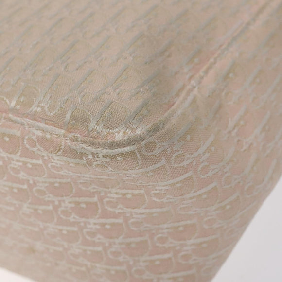 Christian Dior Trotter Canvas Tote Bag Pink Silver Auth BD2179