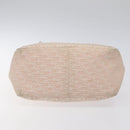 Christian Dior Trotter Canvas Tote Bag Pink Silver Auth BD2179-9