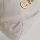 CHANEL Bicolore Chain Chanel 22 Mini Bag Lamb Skin 2way White CC Auth BD2189M-8