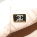 CHANEL Bicolore Chain Chanel 22 Mini Bag Lamb Skin 2way White CC Auth BD2189M-11