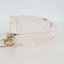 CHANEL Bicolore Chain Chanel 22 Mini Bag Lamb Skin 2way White CC Auth BD2189M-3