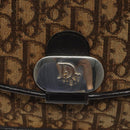 Christian Dior Trotter Canvas Shoulder Bag Brown Auth BD219-18