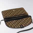Christian Dior Trotter Canvas Shoulder Bag Brown Auth BD219-9