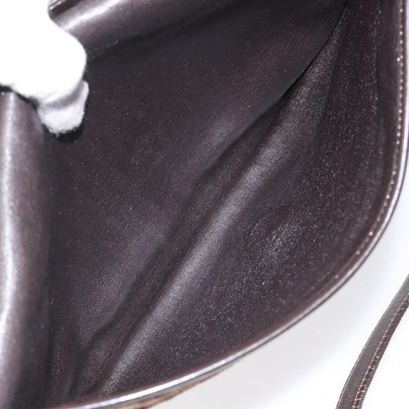 Christian Dior Trotter Canvas Shoulder Bag Brown Auth BD219