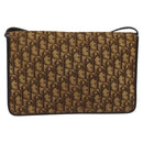 Christian Dior Trotter Canvas Shoulder Bag Brown Auth BD219-2