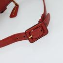 CHANEL Matelasse Waist bag Caviar Skin Red Gold CC Auth BD2190-7