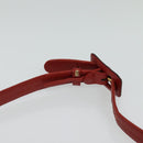 CHANEL Matelasse Waist bag Caviar Skin Red Gold CC Auth BD2190-14