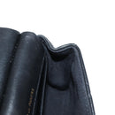 CHANEL Matelasse Chain Pouch Shoulder Bag Lamb Skin Black Gold CC Auth BD2191M-20