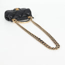 CHANEL Matelasse Chain Pouch Shoulder Bag Lamb Skin Black Gold CC Auth BD2191M-6