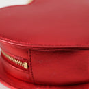 SAINT LAURENT Chain Shoulder Bag Leather Red Gold Auth BD2192M-16