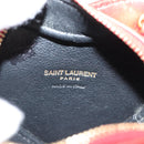 SAINT LAURENT Chain Shoulder Bag Leather Red Gold Auth BD2192M-10