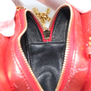SAINT LAURENT Chain Shoulder Bag Leather Red Gold Auth BD2192M-21