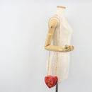 SAINT LAURENT Chain Shoulder Bag Leather Red Gold Auth BD2192M-23