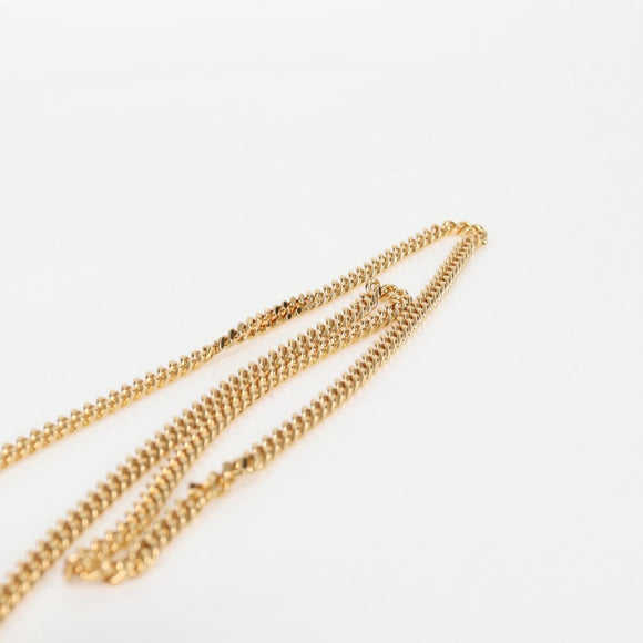 SAINT LAURENT Chain Shoulder Bag Leather Red Gold Auth BD2192M