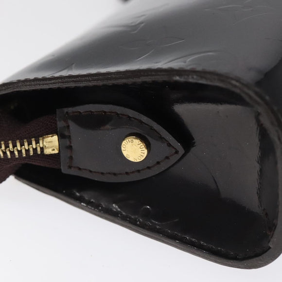 LOUIS VUITTON Monogram Vernis Trousse Cosmetics Amarante M93564 LV Auth BD2193