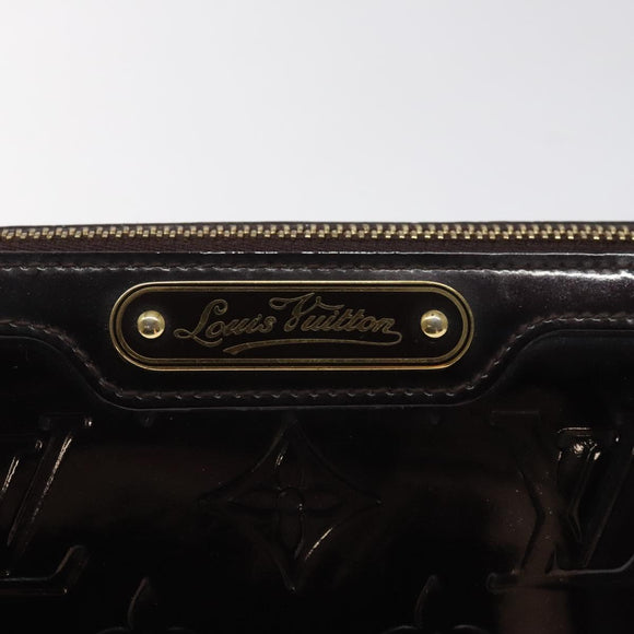 LOUIS VUITTON Monogram Vernis Trousse Cosmetics Amarante M93564 LV Auth BD2193