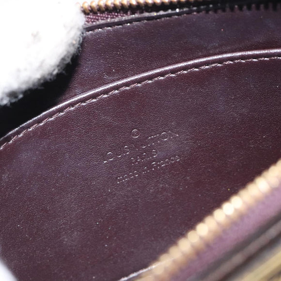 LOUIS VUITTON Monogram Vernis Trousse Cosmetics Amarante M93564 LV Auth BD2193