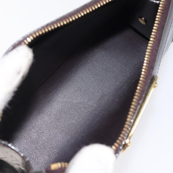 LOUIS VUITTON Monogram Vernis Trousse Cosmetics Amarante M93564 LV Auth BD2193