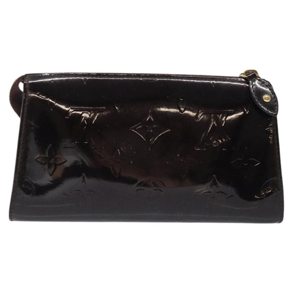 LOUIS VUITTON Monogram Vernis Trousse Cosmetics Amarante M93564 LV Auth BD2193