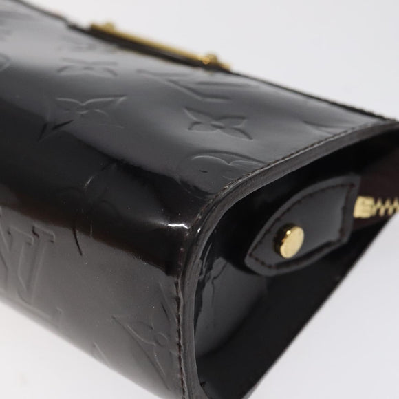 LOUIS VUITTON Monogram Vernis Trousse Cosmetics Amarante M93564 LV Auth BD2193