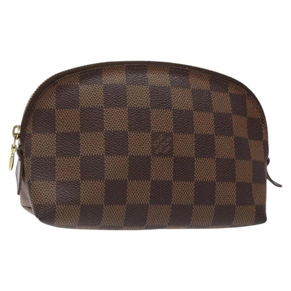LOUIS VUITTON Damier Ebene Pochette Cosmetic PM Pouch N47516 LV Auth BD2195