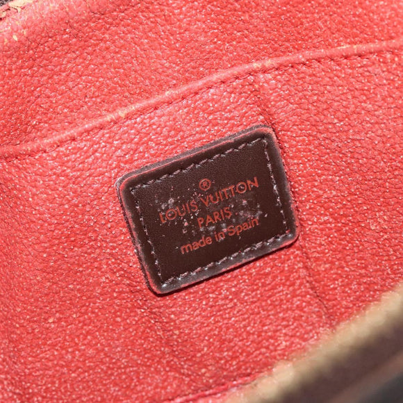 LOUIS VUITTON Damier Ebene Pochette Cosmetic PM Pouch N47516 LV Auth BD2195