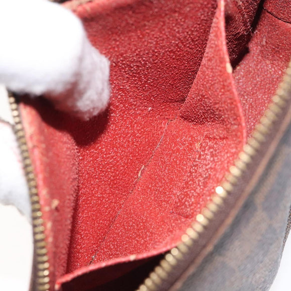 LOUIS VUITTON Damier Ebene Pochette Cosmetic PM Pouch N47516 LV Auth BD2195