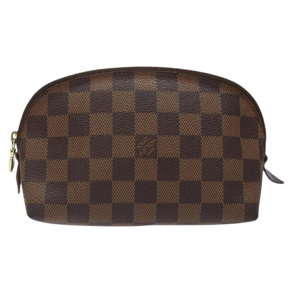 LOUIS VUITTON Damier Ebene Pochette Cosmetic PM Pouch N47516 LV Auth BD2195