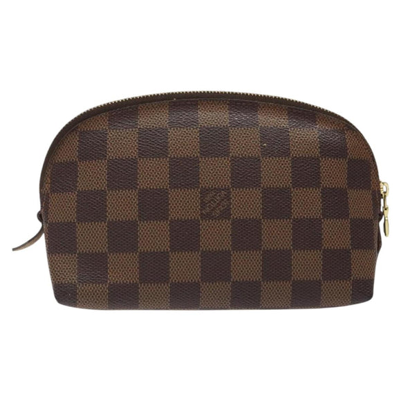 LOUIS VUITTON Damier Ebene Pochette Cosmetic PM Pouch N47516 LV Auth BD2195