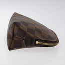 LOUIS VUITTON Damier Ebene Pochette Cosmetic PM Pouch N47516 LV Auth BD2195-3