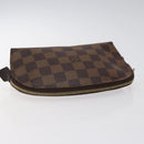 LOUIS VUITTON Damier Ebene Pochette Cosmetic PM Pouch N47516 LV Auth BD2195-5