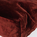 CHANEL Shoulder Bag Velor Bordeaux Fuchsia CC Auth BD2198-8