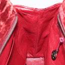 CHANEL Shoulder Bag Velor Bordeaux Fuchsia CC Auth BD2198-22