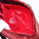 CHANEL Shoulder Bag Velor Bordeaux Fuchsia CC Auth BD2198-24