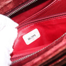 CHANEL Shoulder Bag Velor Bordeaux Fuchsia CC Auth BD2198-11