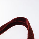 CHANEL Shoulder Bag Velor Bordeaux Fuchsia CC Auth BD2198-14