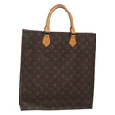 LOUIS VUITTON Monogram Sac Plat Hand Bag M51140 LV Auth BD2205-1