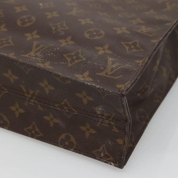 LOUIS VUITTON Monogram Sac Plat Hand Bag M51140 LV Auth BD2205