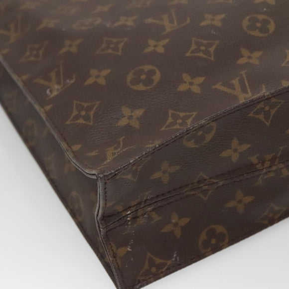 LOUIS VUITTON Monogram Sac Plat Hand Bag M51140 LV Auth BD2205
