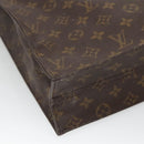 LOUIS VUITTON Monogram Sac Plat Hand Bag M51140 LV Auth BD2205-16