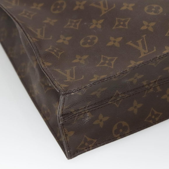 LOUIS VUITTON Monogram Sac Plat Hand Bag M51140 LV Auth BD2205