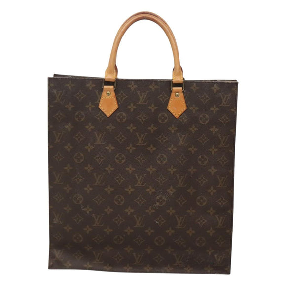 LOUIS VUITTON Monogram Sac Plat Hand Bag M51140 LV Auth BD2205