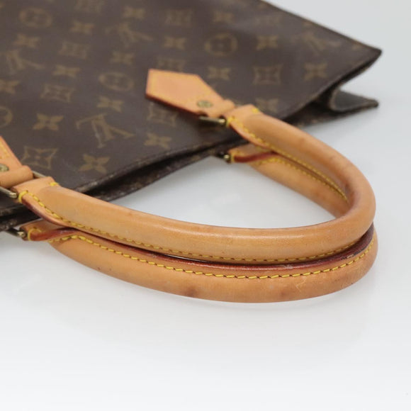 LOUIS VUITTON Monogram Sac Plat Hand Bag M51140 LV Auth BD2205