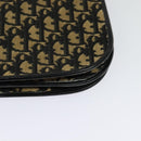 Christian Dior Trotter Canvas Shoulder Bag Navy Gold Auth BD2210-17