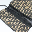 Christian Dior Trotter Canvas Shoulder Bag Navy Gold Auth BD2210-10