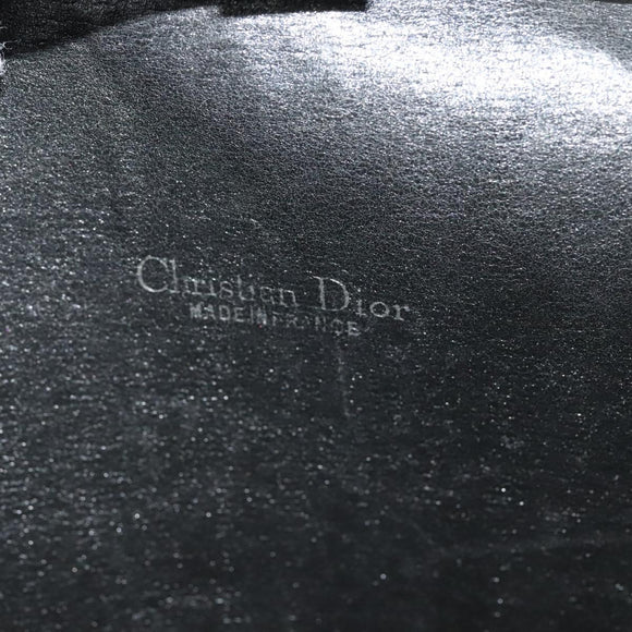 Christian Dior Trotter Canvas Shoulder Bag Navy Gold Auth BD2210