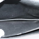 Christian Dior Trotter Canvas Shoulder Bag Navy Gold Auth BD2210-11